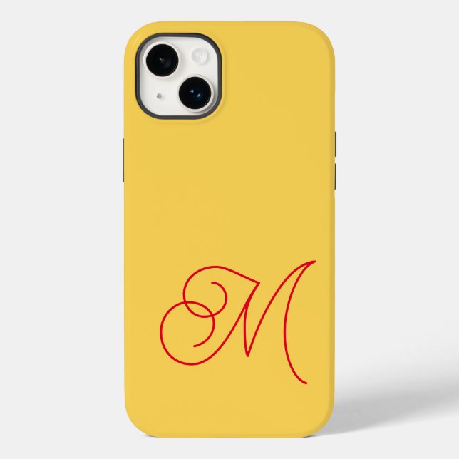 Esquema Clássico Monograma Vermelho Amarelo (Verso)