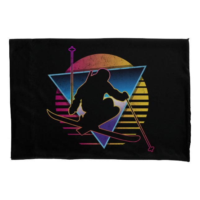 Esqui da neve retroativa dos anos 80 (Frente)