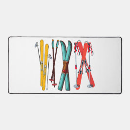 Esqui engraçado esquiar esquiador colorido