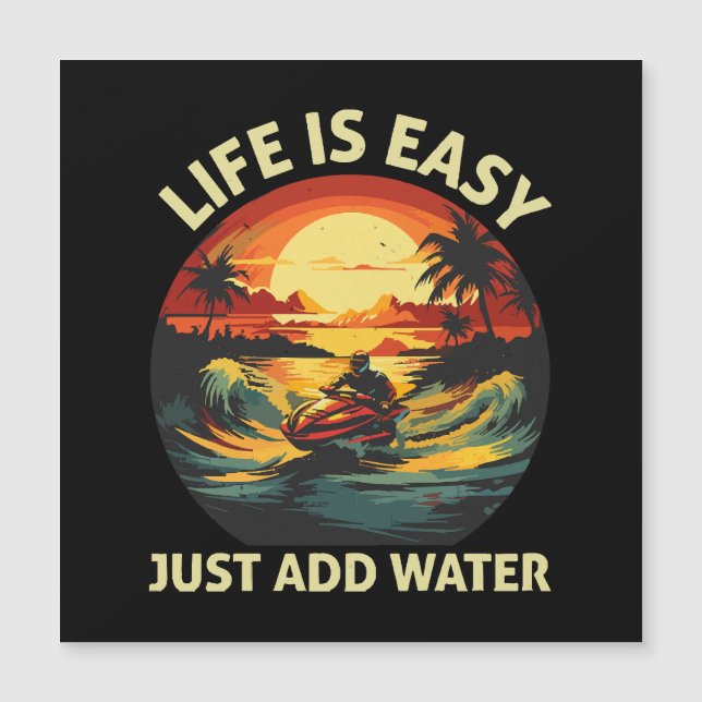 Esquiador de esqui de jato clássico (Frente)