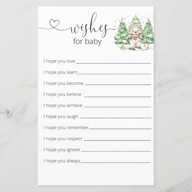 Esquiar Em Chás de fraldas Para A Mãe Deseja Bebê (Frente)