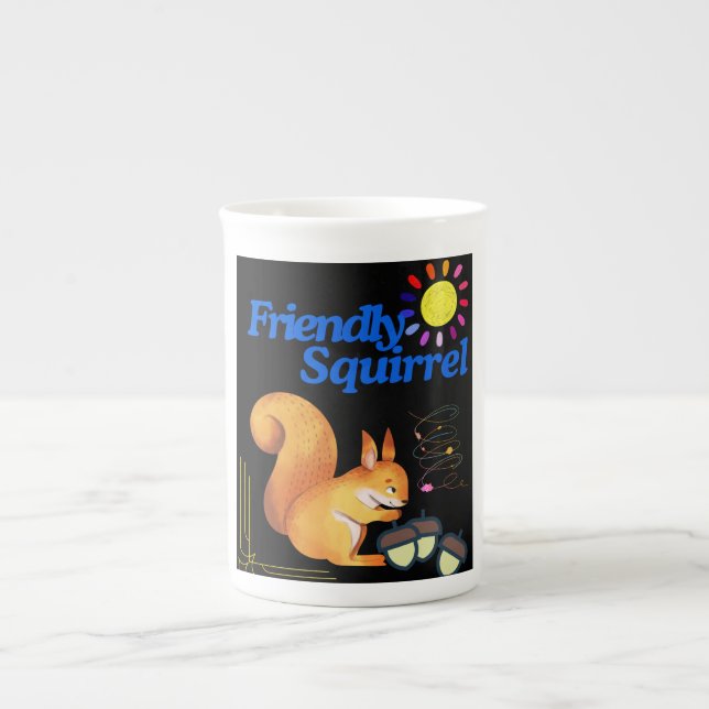 Esquilo Amigável: xícara de café (Frente)