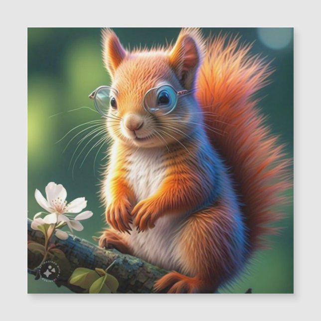 Esquilo Castanho Sentado no Ramal-567656 (Frente)