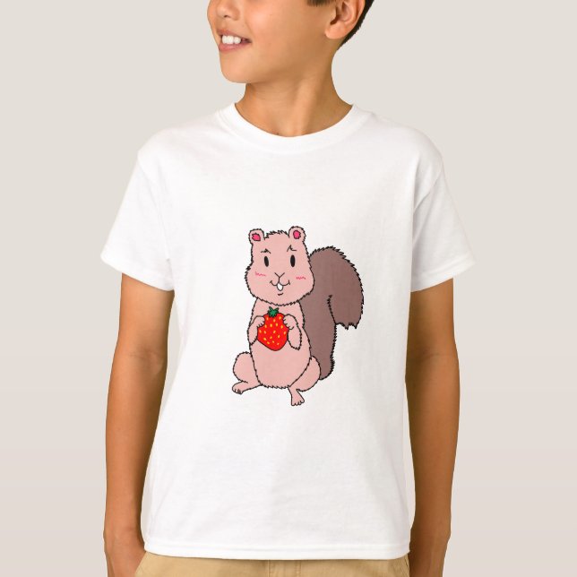 Esquilo com Camiseta do Garoto de Morango (Frente)