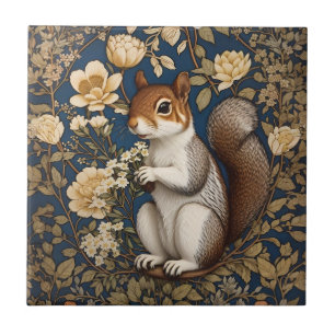 Esquilo com Flores de Acacia William Morris