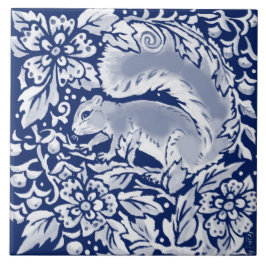 Esquilo de animais da floresta azul-Marinho-cobalt