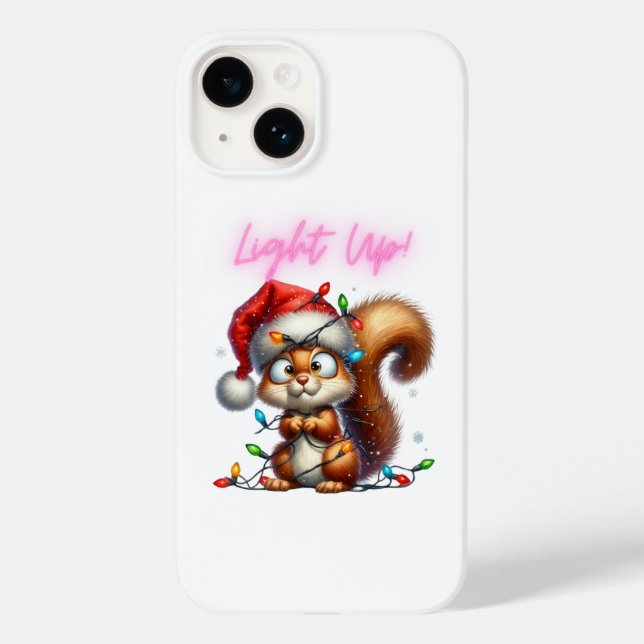 Esquilo de Natal com Luzes Festivas (Verso)