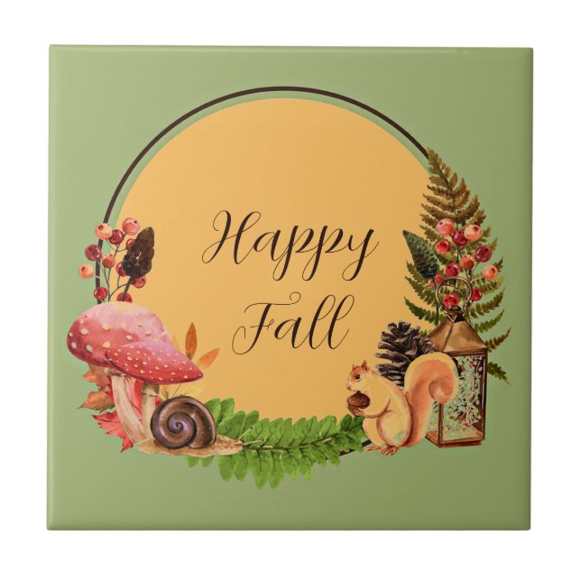 Esquilo e natureza com texto personalizável (Frente)