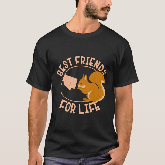 Esquilo Melhor Amigo Para A Camisa De Leve Longa V (Frente)