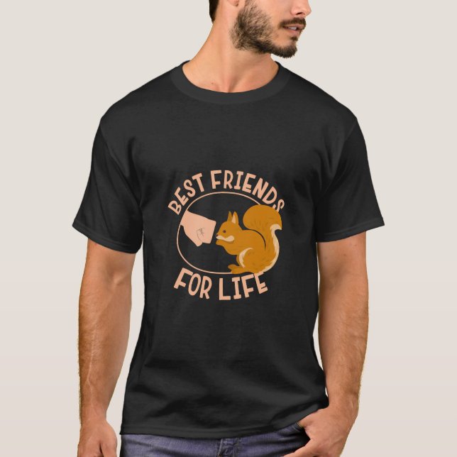 Esquilo Melhor Amigo Para A Camisa De Leve Longa V (Frente)