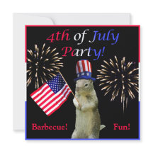 Esquilo patriótico 4o de convites de festas de