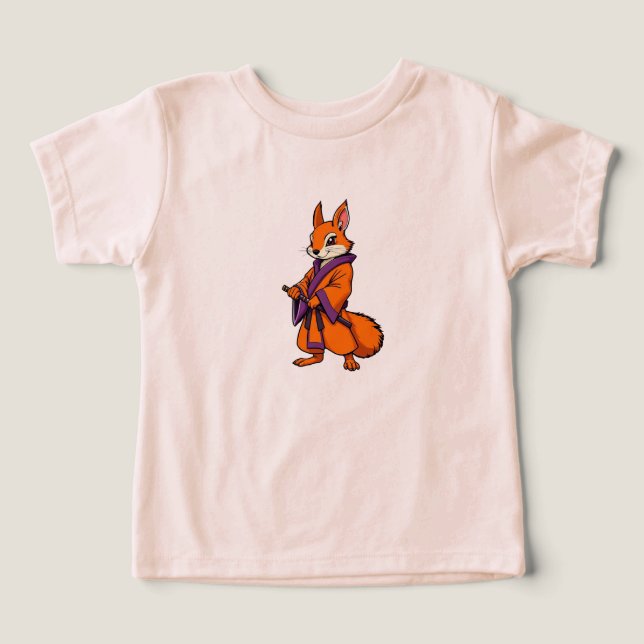 Esquilo Samurai Japonês Bonito (Design frontal)