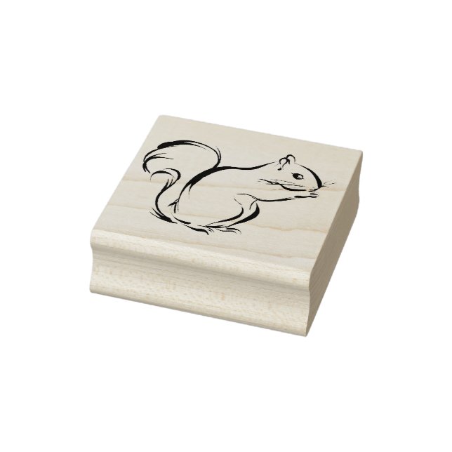 Esquilo Simples Carimbo De Borracha Animal (Carimbo)