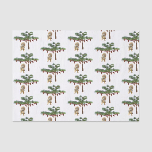 Esquilo sob o papel de árvore (Frente )