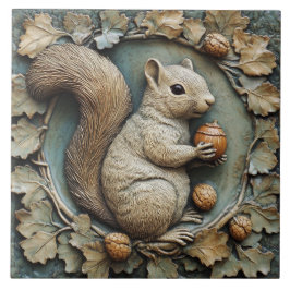 Esquilo Whimsical & Acorns Faux Alivio