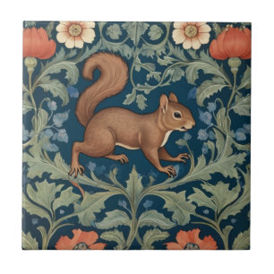 Esquilo William Morris estilo Direito face Floral