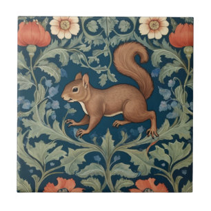 Esquilo William Morris estilo Floral à Esquerda
