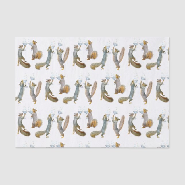 Esquilos com papel tecidular Martinis (Frente )