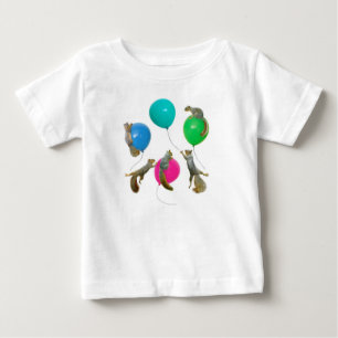 Esquilos na camisa dos balões