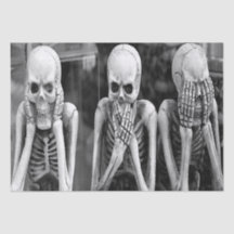 Esquis Engraçado Skeletons no Papel Tecido do Hall