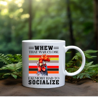 "Essa foi perto", caneca de café