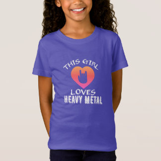 Essa garota ama camiseta de metal pesado para garo