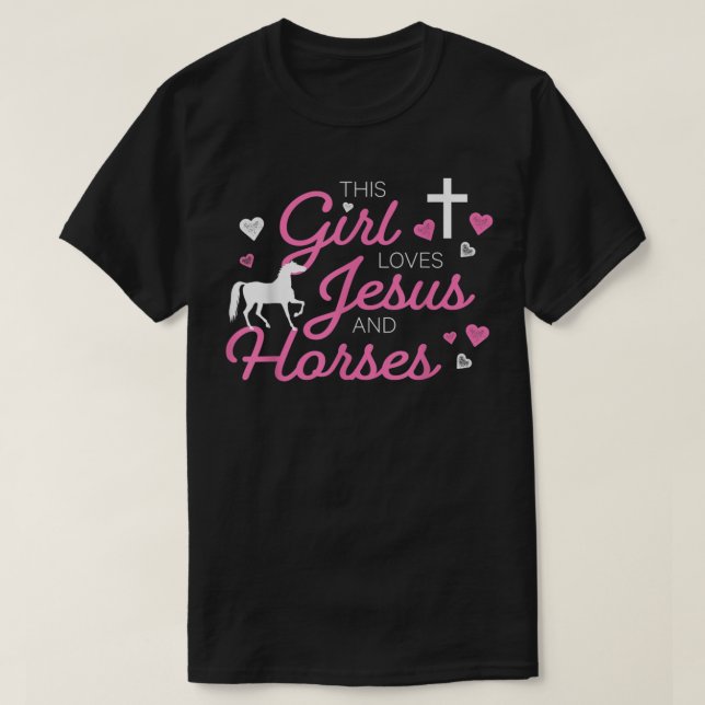 Essa Menina Ama A Camisa De Jesus E Cavalos (Frente do Design)