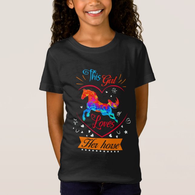 Essa Menina Ama Sua Camisa Laranja Horse (Frente)