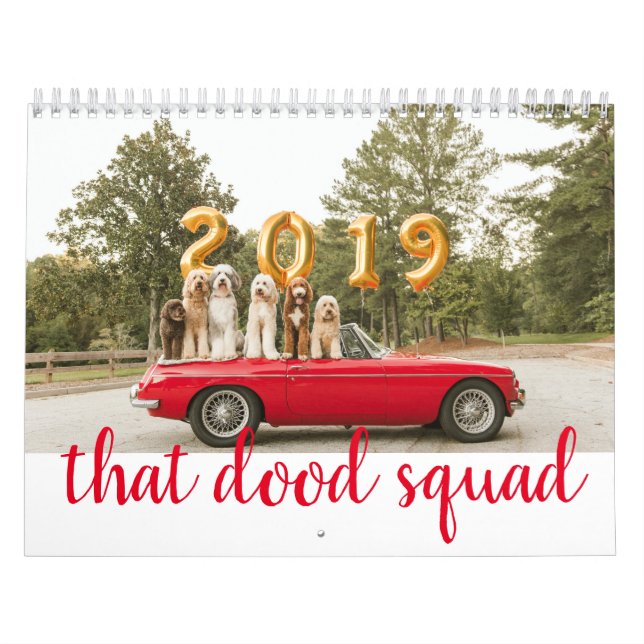 Esse calendário 2019 do pelotão de Dood (Capa)