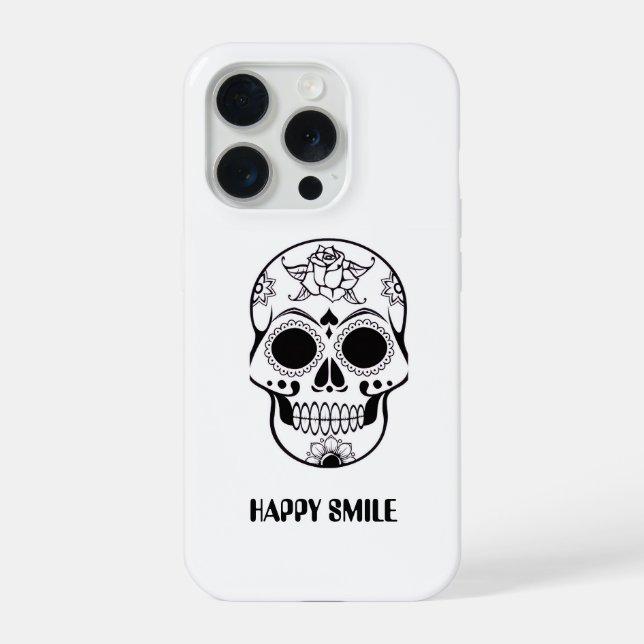 Esse design de Caveira com Sorriso Feliz (Verso)