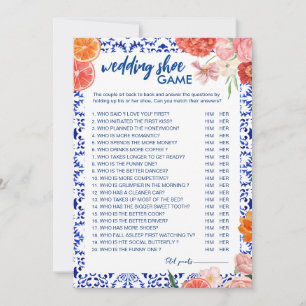 Esse é um cartão de calçado de casamento mediterrâ