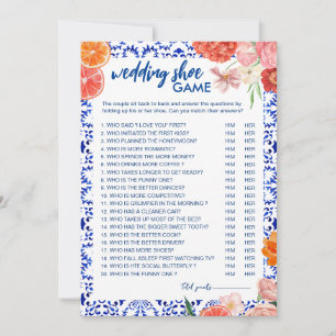 Esse é um cartão de calçado de casamento mediterrâ