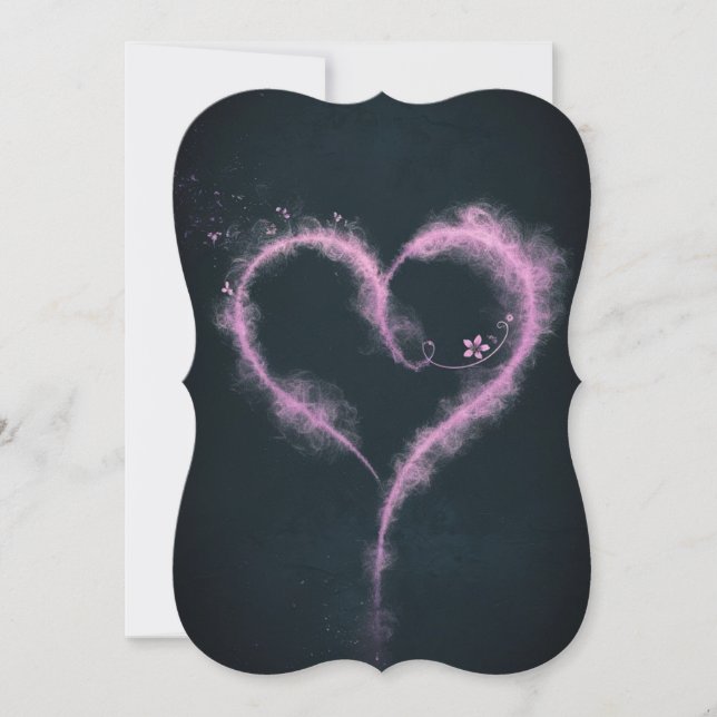 Essência do Amor: Coração Floral em Matizes Roxos (Frente)