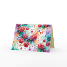 Essência do Cartão de Nota de Framboesa