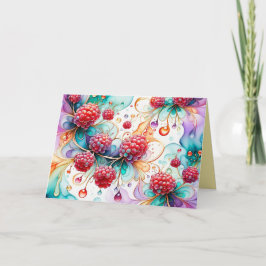 Essência do Cartão de Nota de Framboesa