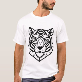 Essência Majestosa de Tigre - Design de Camisa Bás