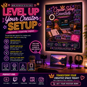 Essenciais de Configuração de Criador Poster Neon