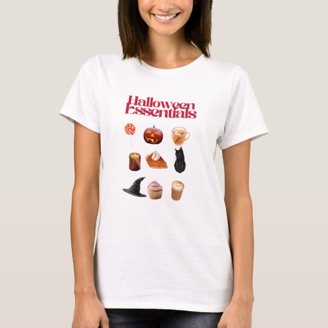 Essenciais de Halloween – Camiseta de Colagem Esté (Frente)