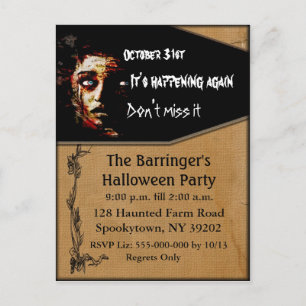 Está Acontecendo Novamente Convite de Cartão-Posta