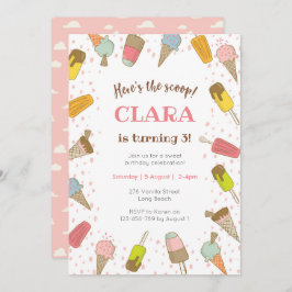 Está aqui o convite do aniversário do sorvete da