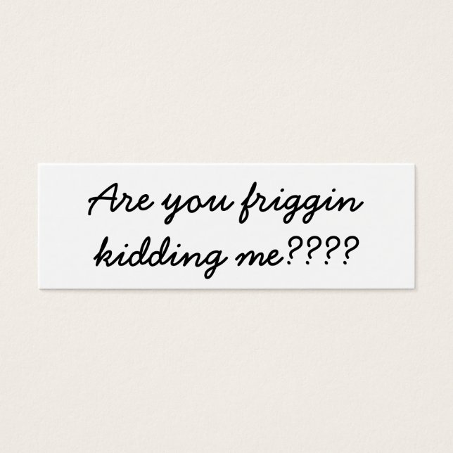 Está brincando comigo? (Frente)