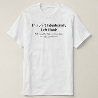 Esta Camisa Intencionalmente Em Branco