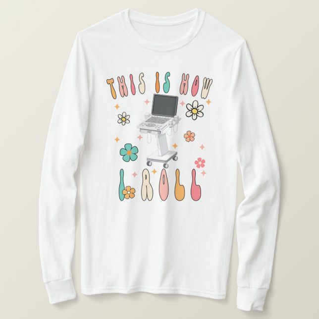 Esta Camiseta Retro Sonografista de Como Eu Rolo,  (Frente do Design)