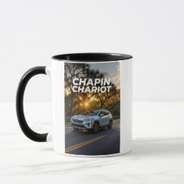 Esta caneca de cerâmica é bonita e grande