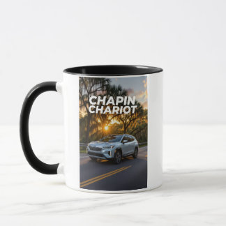 Esta caneca de cerâmica é bonita e grande