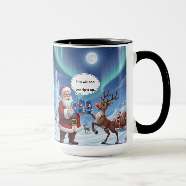 Esta Caneca de Natal Vai Te Dar Energia AI usada (Direita)