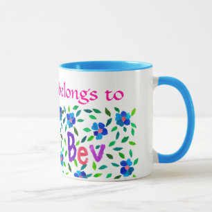 'Esta caneca pertence a Bev' Ringer Mug