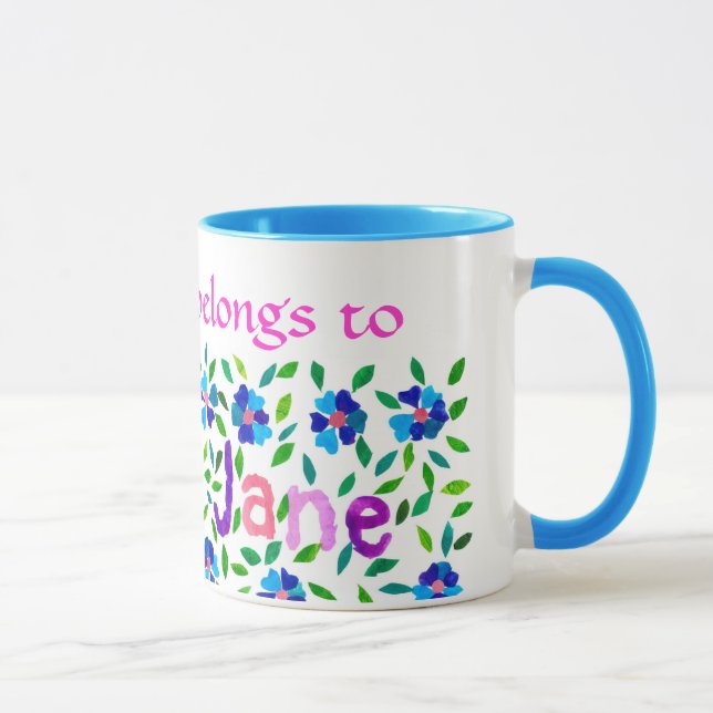 'Esta caneca pertence a Jane' Ringer Mug (Direita)