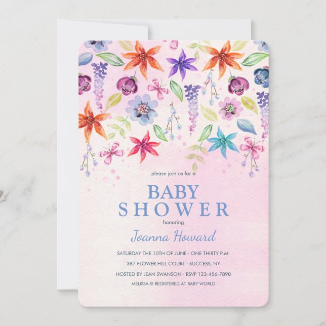 Está Chovendo Flores Convite (Frente)