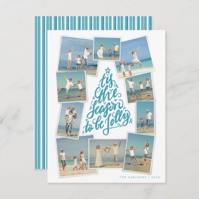 Esta é a colagem de fotos de árvore feita à mão (Frente/Verso)